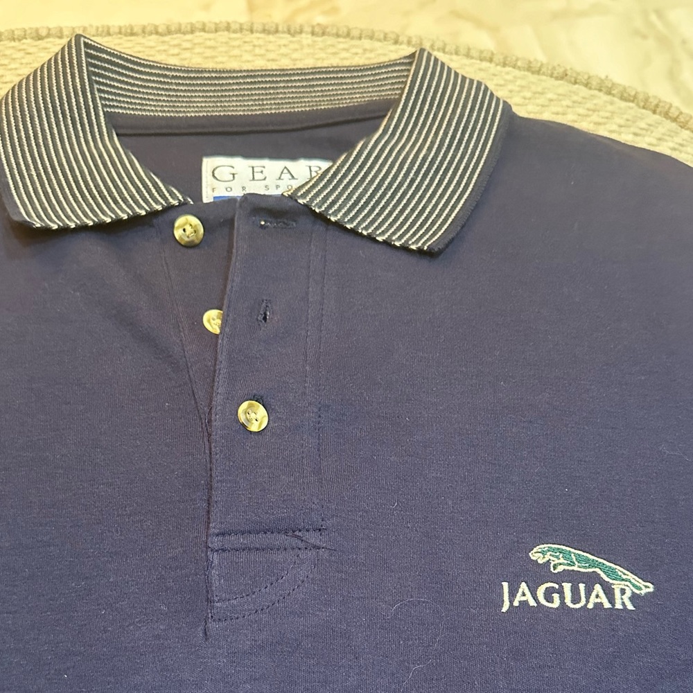 Men’s GEAR For Sports polo style shirt with Jaguar car logo Size XL